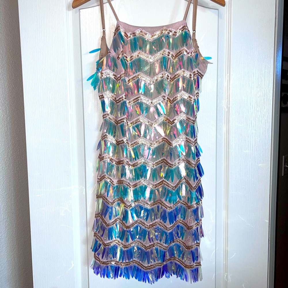 Iridescent Mini Dress
